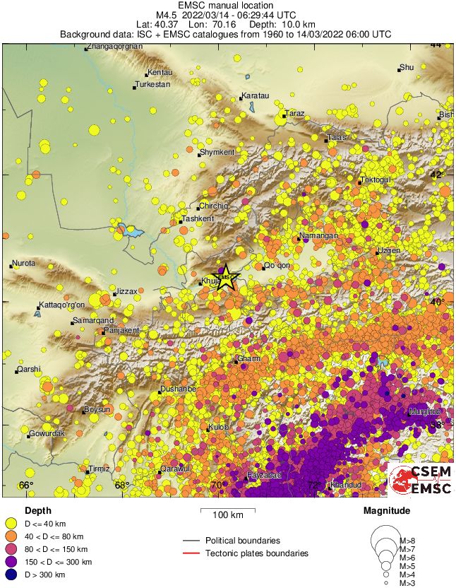 regional historical seismicity
