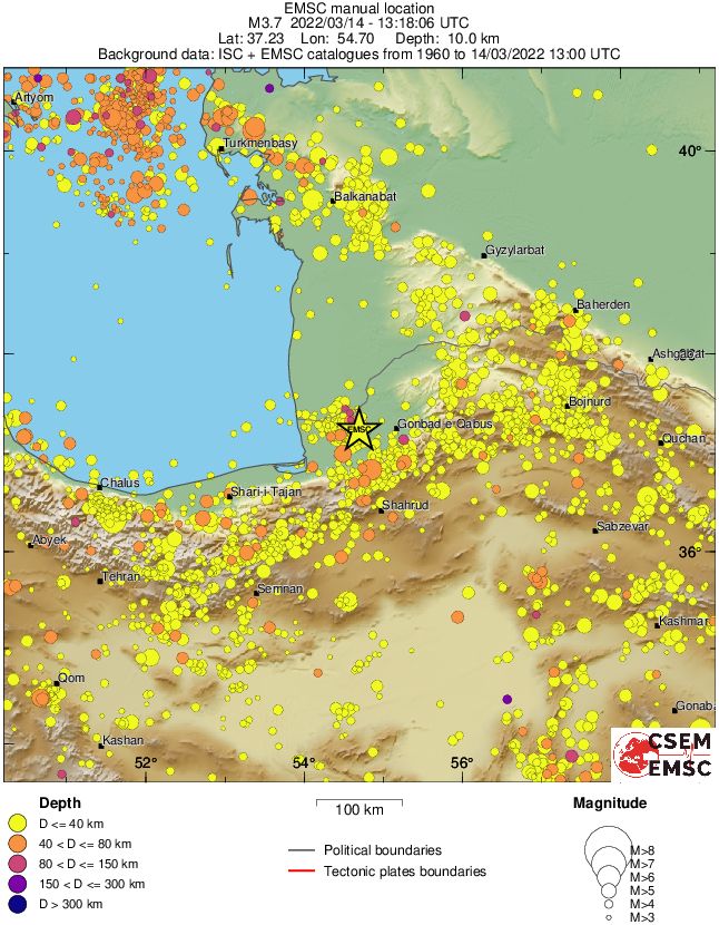 regional historical seismicity