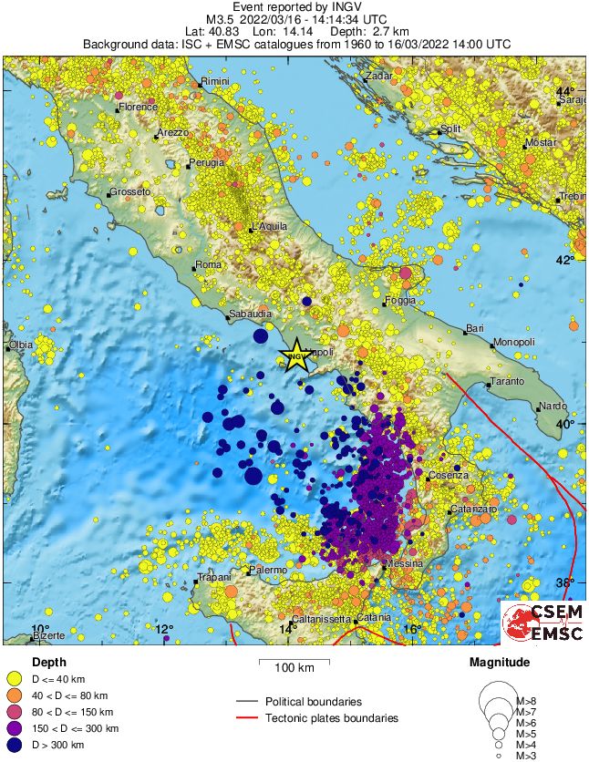 regional historical seismicity