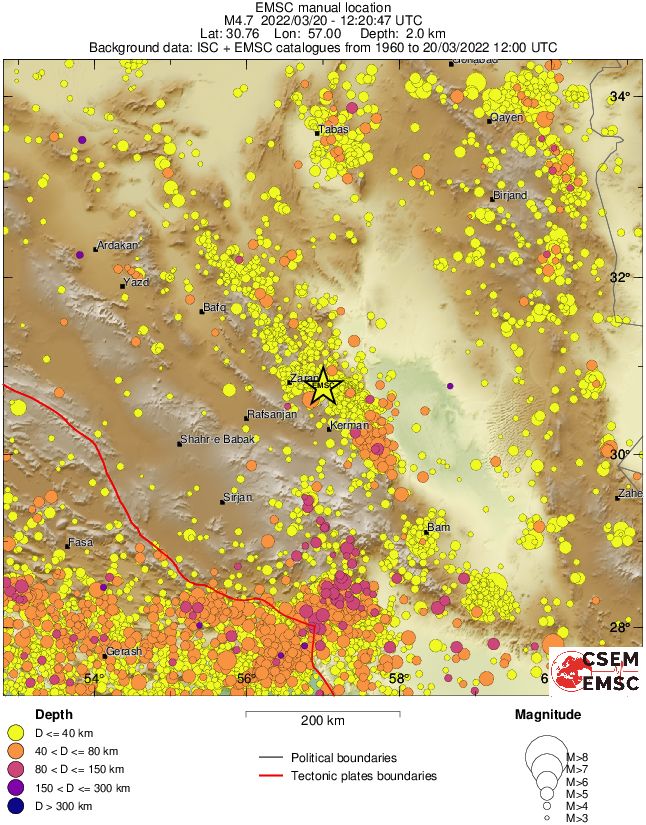 regional historical seismicity