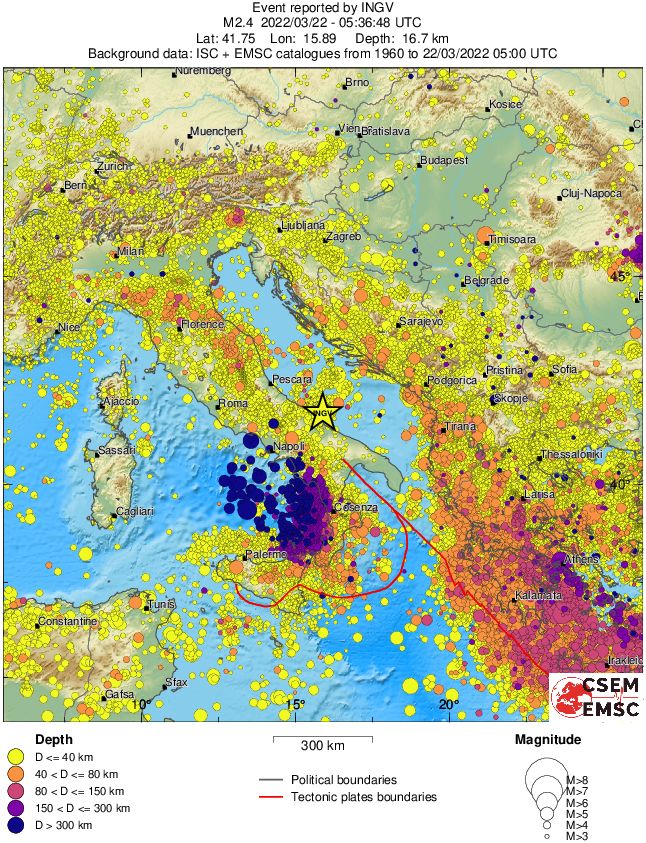 wide historical seismicity