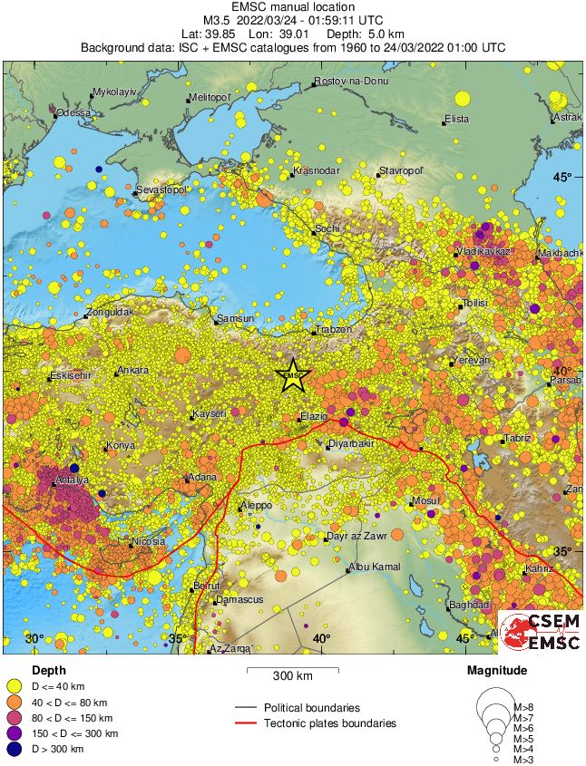 wide historical seismicity