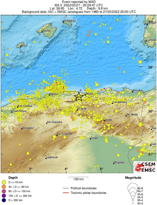regional historical seismicity
