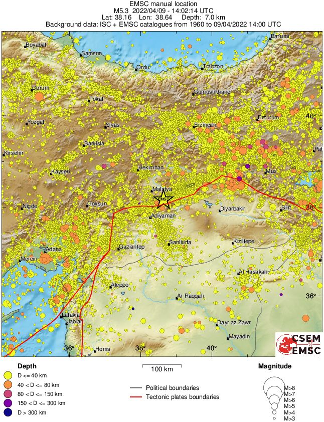 regional historical seismicity