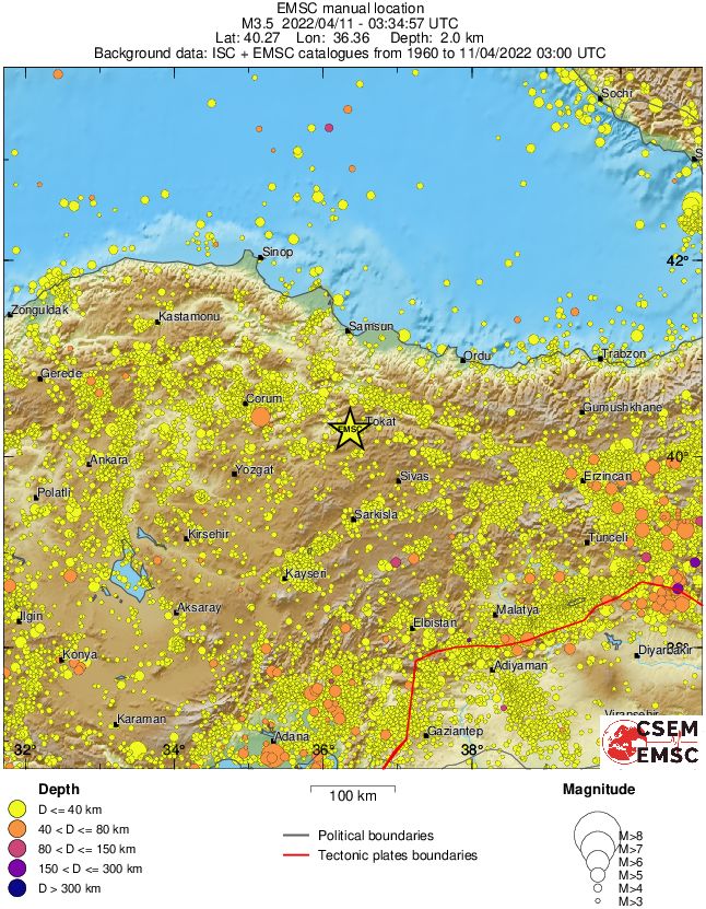 regional historical seismicity