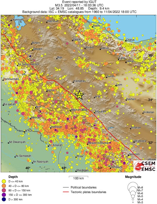 regional historical seismicity