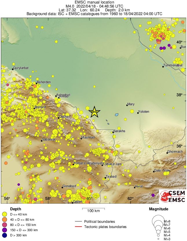 regional historical seismicity