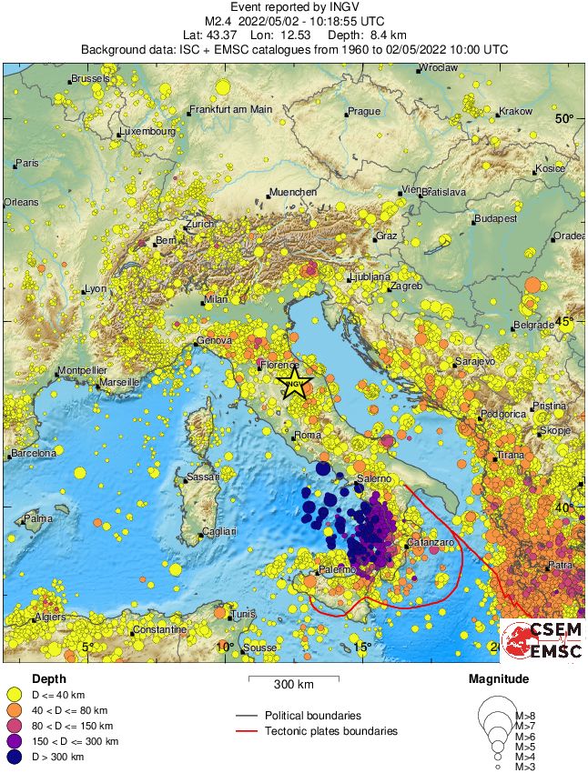 wide historical seismicity