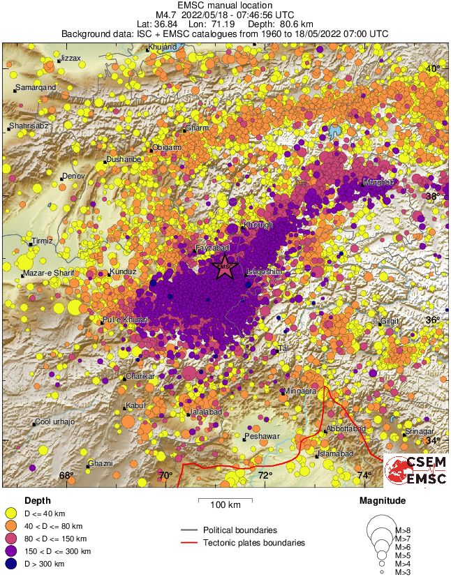 regional historical seismicity