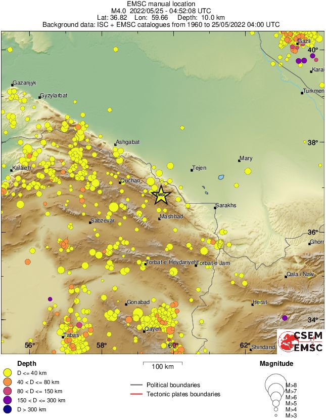 regional historical seismicity