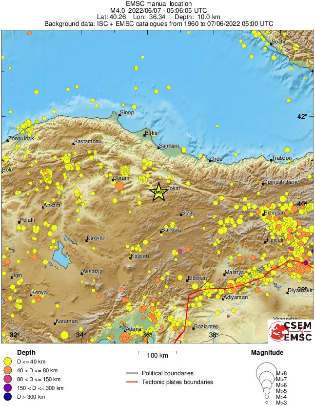 regional historical seismicity