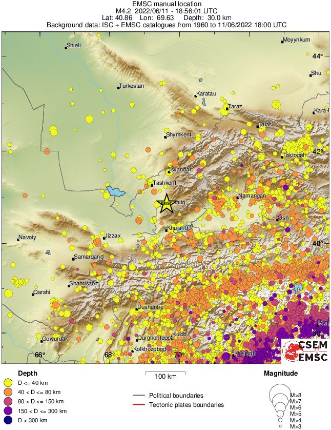 regional historical seismicity