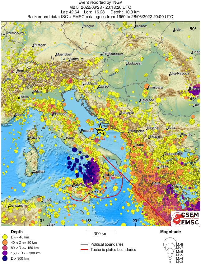 wide historical seismicity