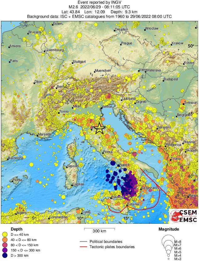 wide historical seismicity