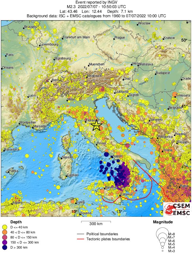 wide historical seismicity