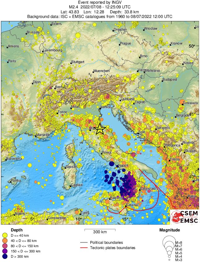 wide historical seismicity