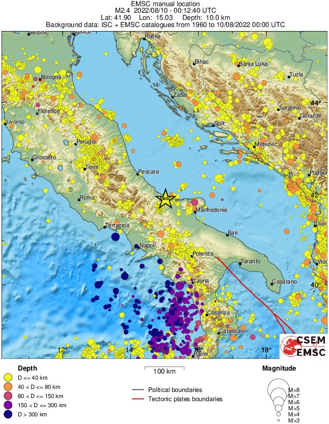 regional historical seismicity