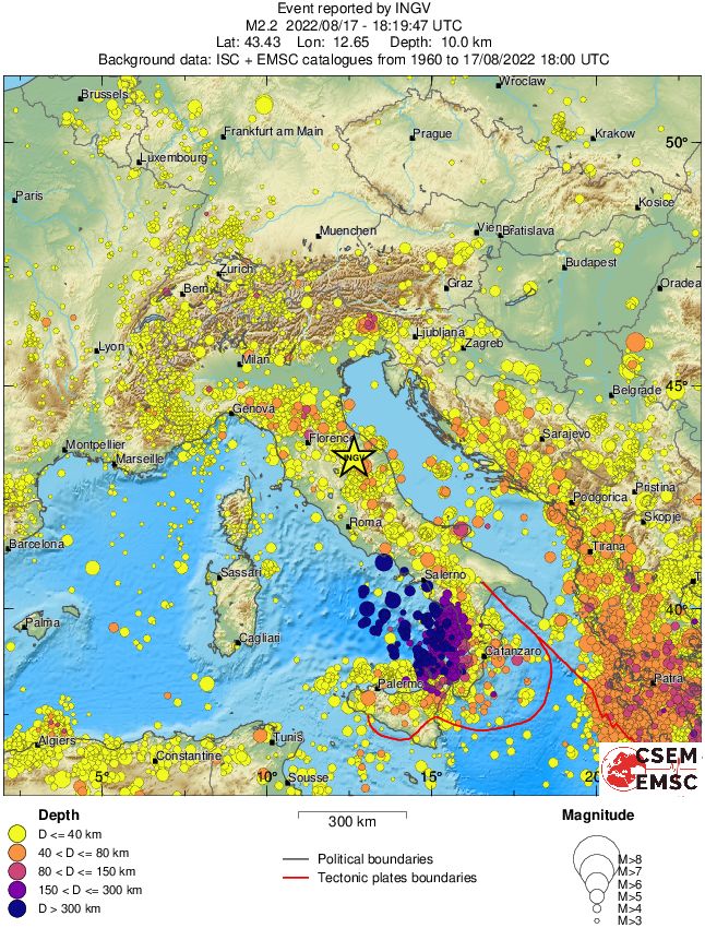 wide historical seismicity