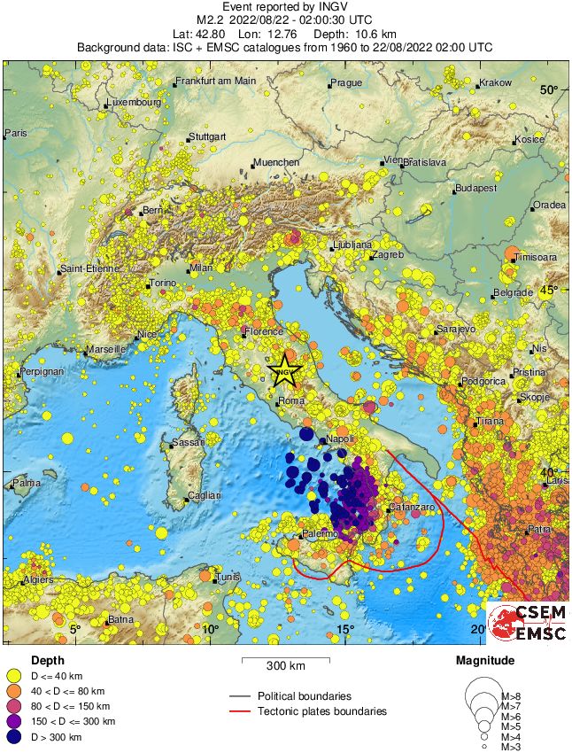 wide historical seismicity
