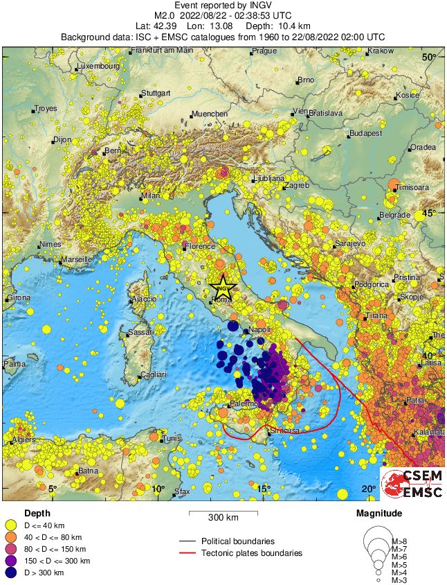 wide historical seismicity