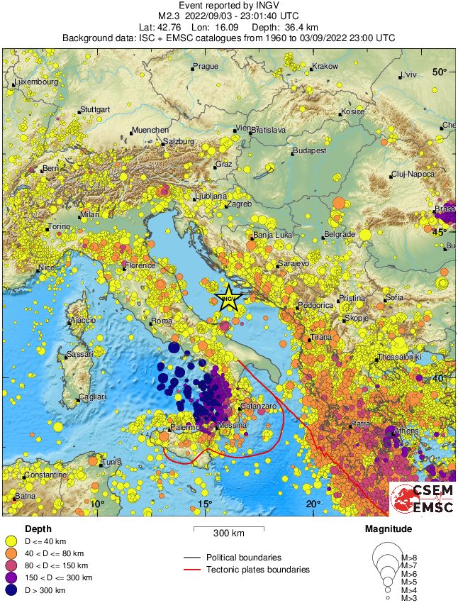 wide historical seismicity