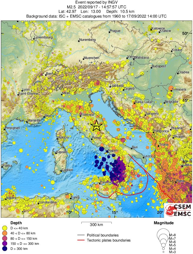 wide historical seismicity