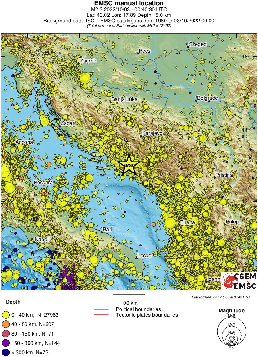 regional historical seismicity