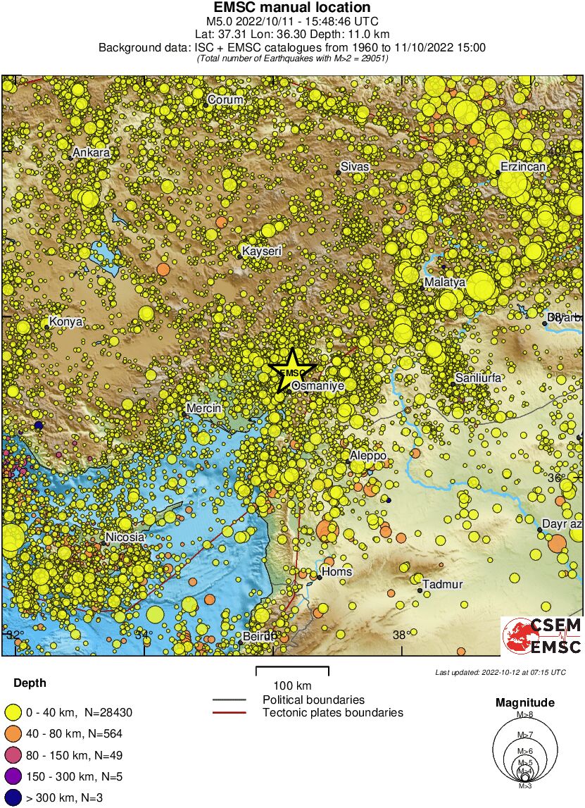 regional historical seismicity