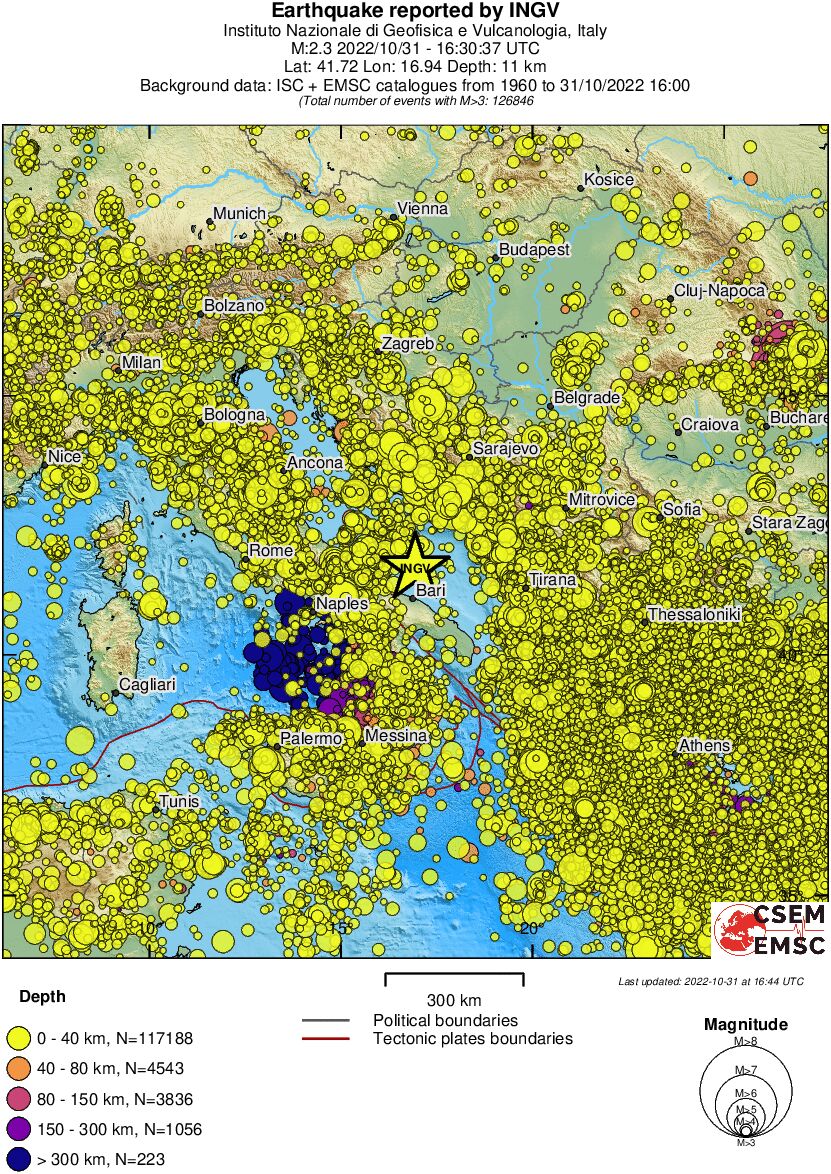 wide historical seismicity