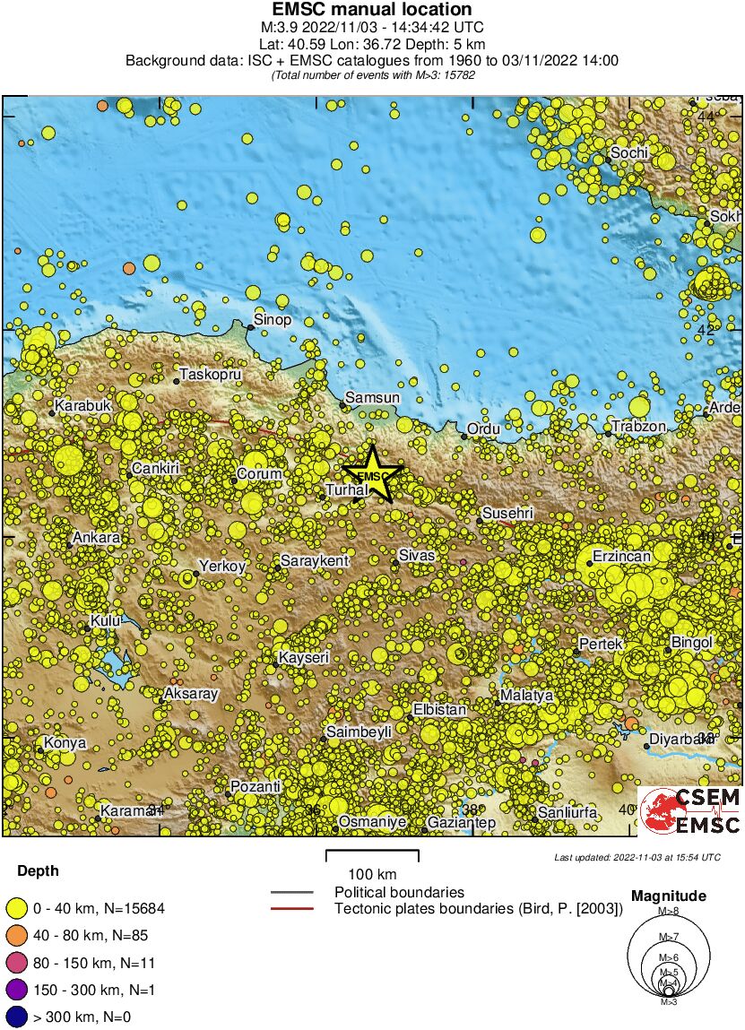 regional historical seismicity