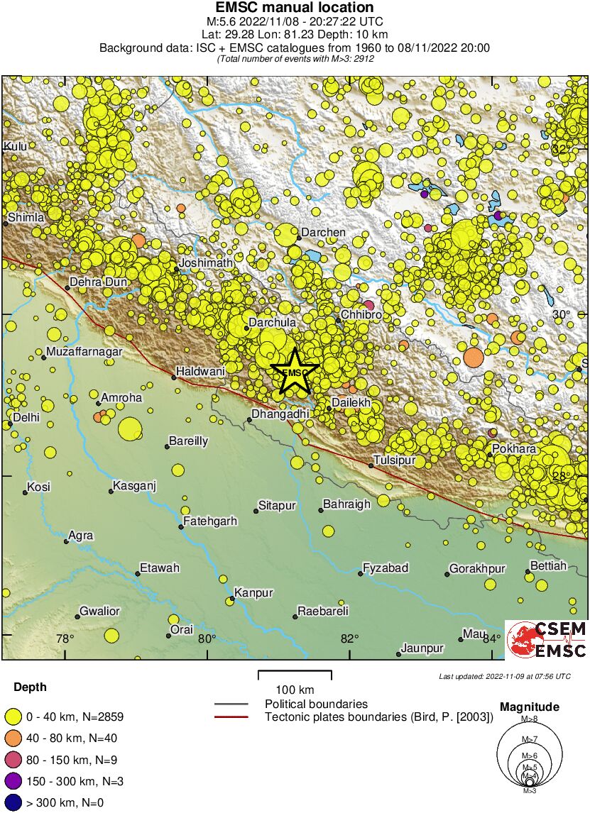 regional historical seismicity