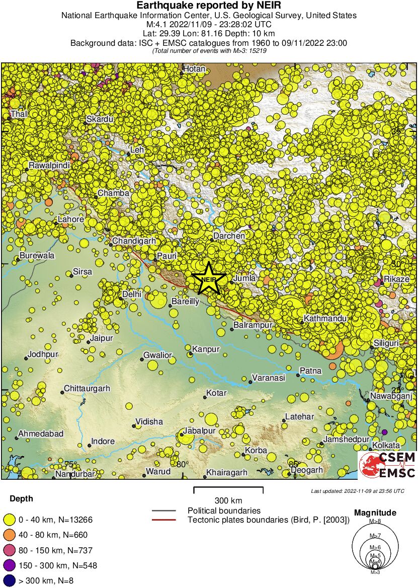 wide historical seismicity