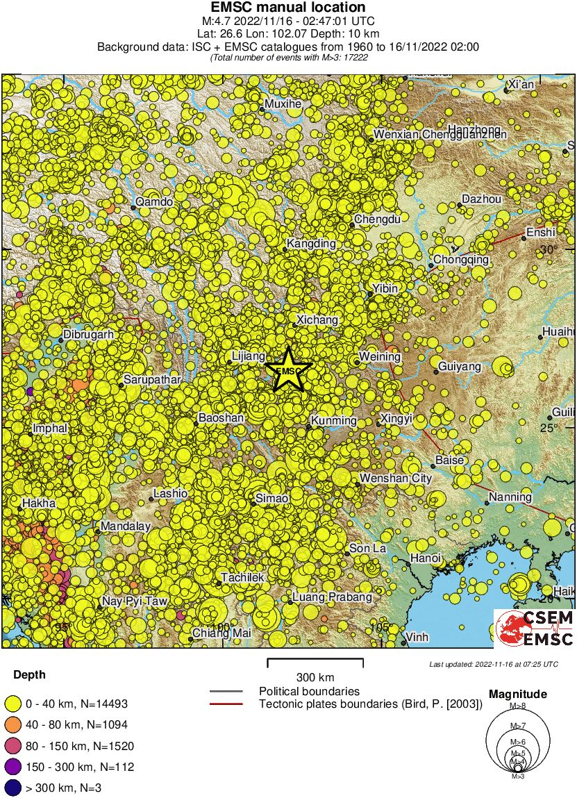 wide historical seismicity
