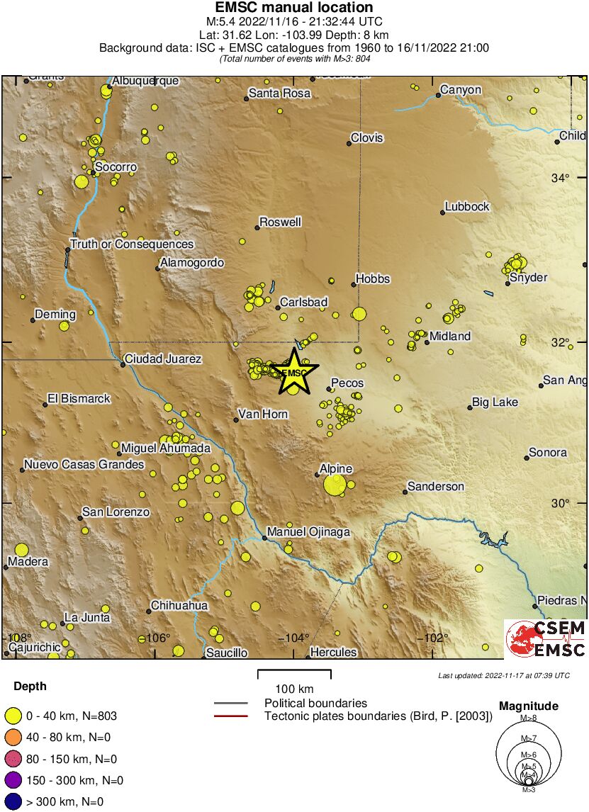 regional historical seismicity