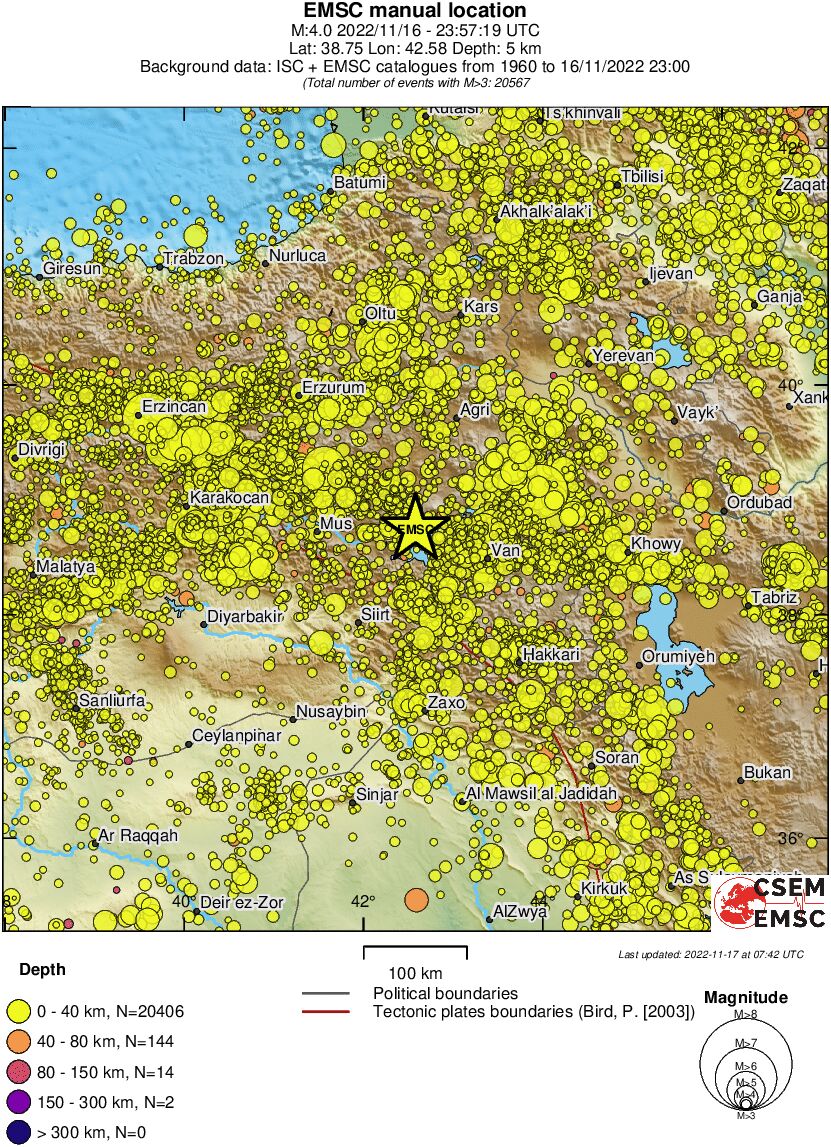 regional historical seismicity