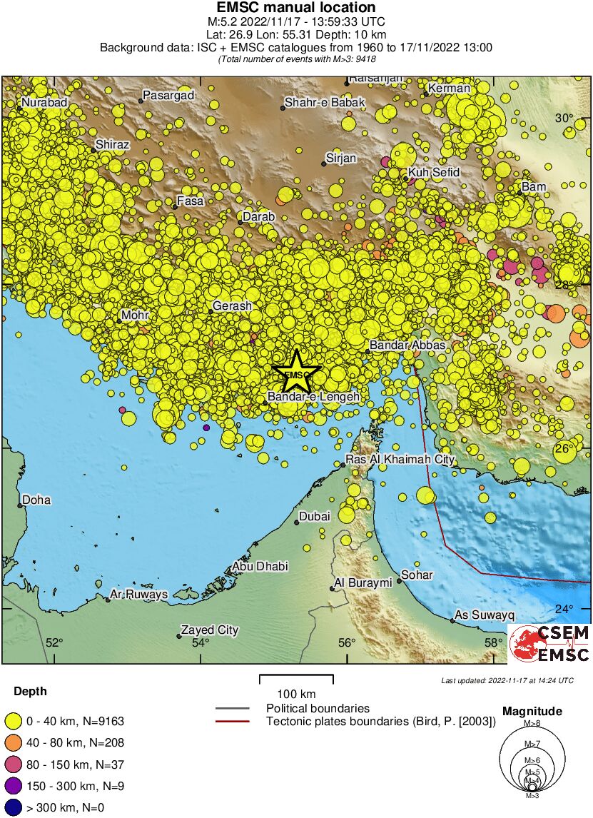 regional historical seismicity