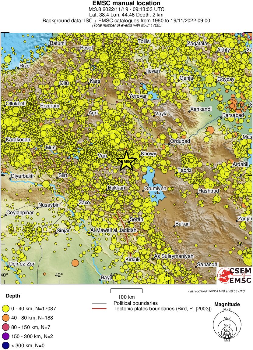 regional historical seismicity