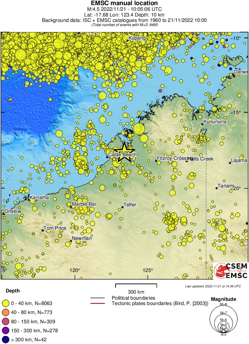 wide historical seismicity