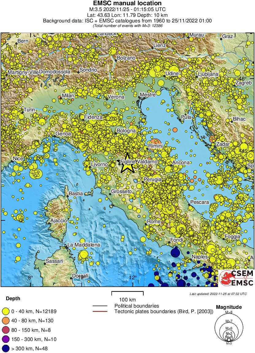 regional historical seismicity