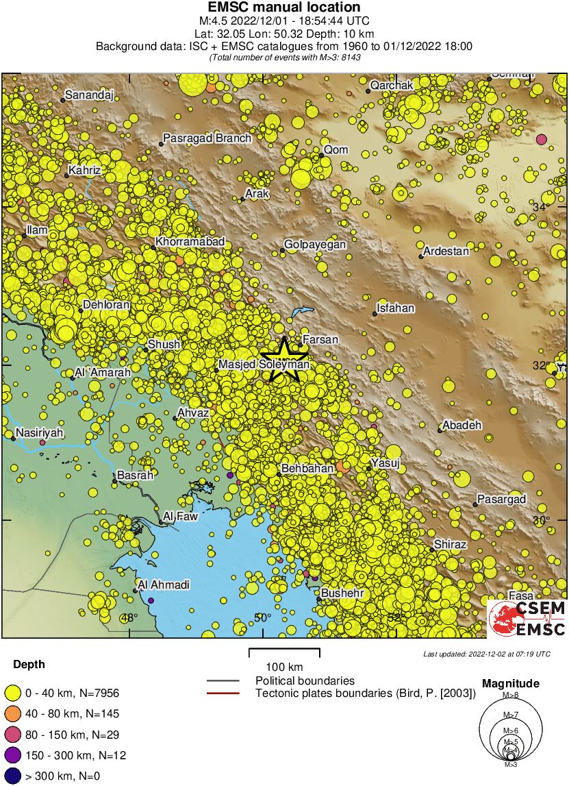 regional historical seismicity