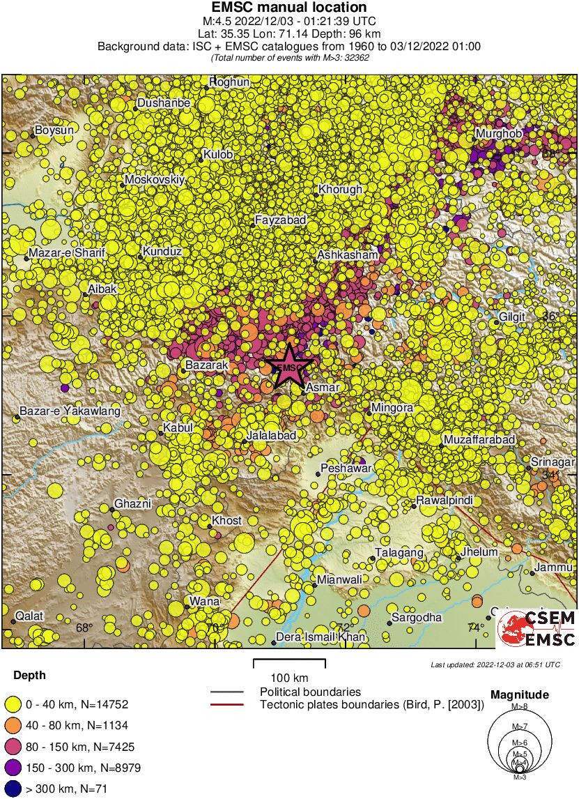 regional historical seismicity
