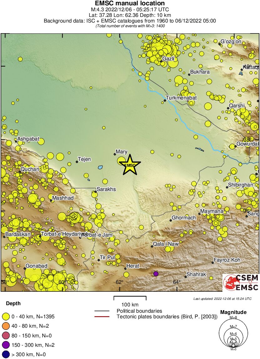regional historical seismicity