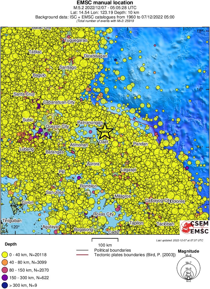 regional historical seismicity