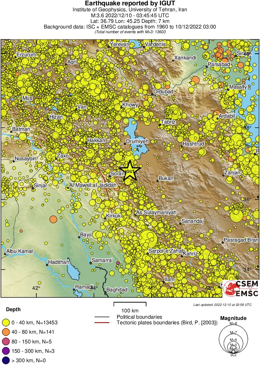 regional historical seismicity