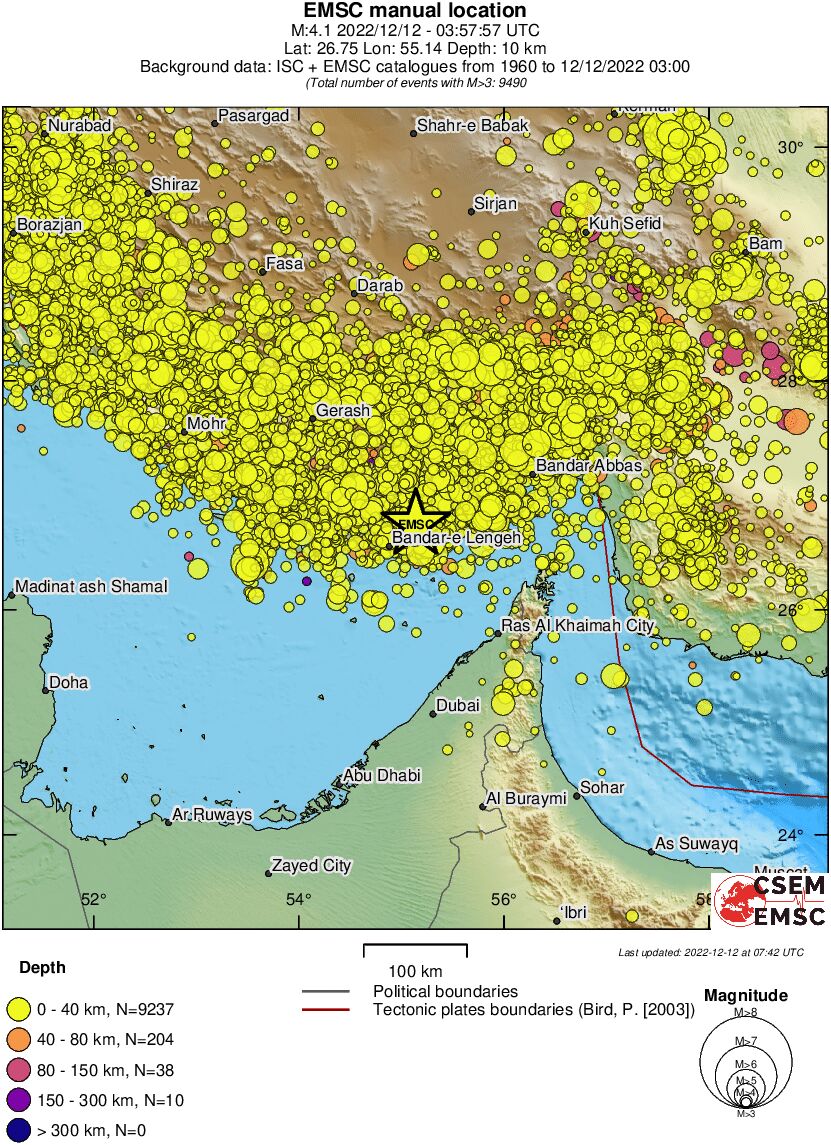 regional historical seismicity