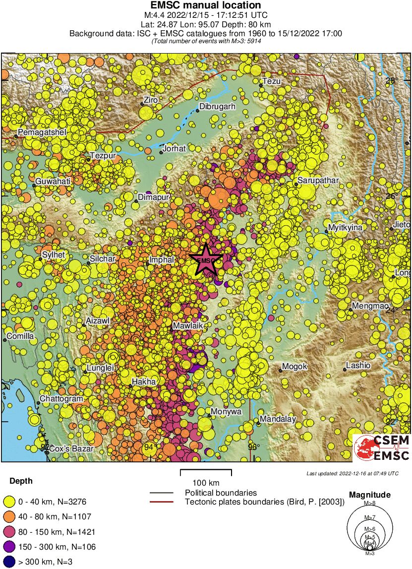 regional historical seismicity