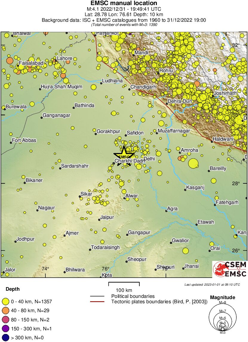 regional historical seismicity