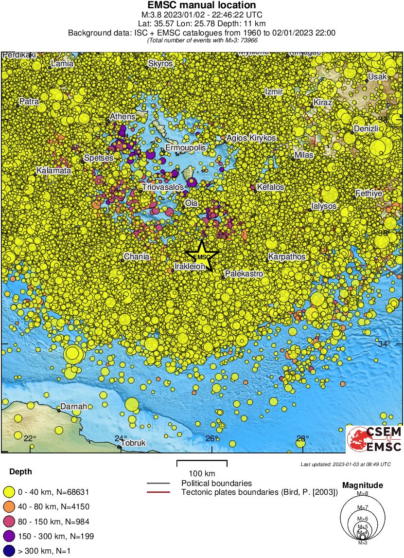 regional historical seismicity