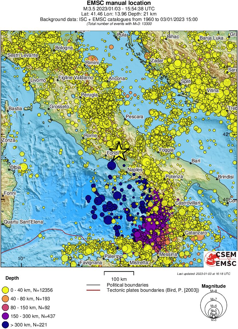 regional historical seismicity