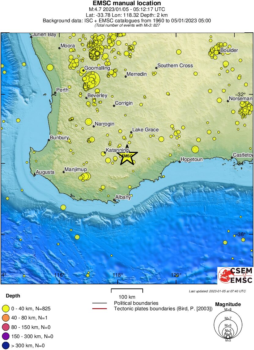 regional historical seismicity